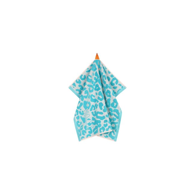 Vaat Amsterdam Cadeauset Thee- & Keukendoek - I love Leopard 2 - Turquoise / Orange