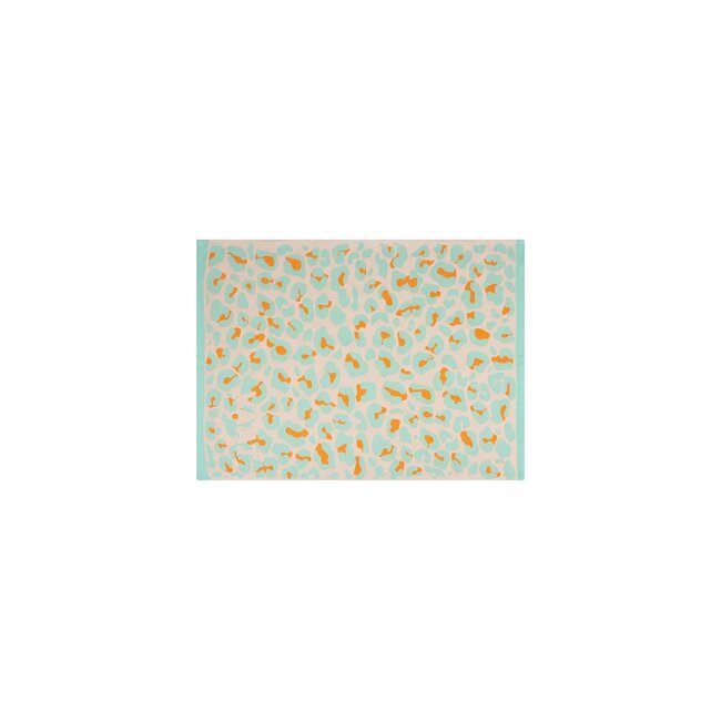 Vaat Amsterdam Cadeauset Thee- & Keukendoek - I love Leopard 2 - Turquoise / Orange