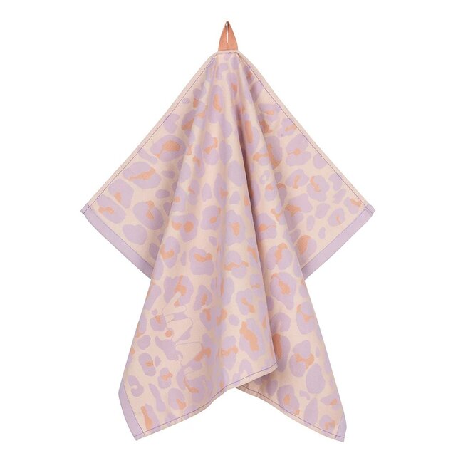 Vaat Amsterdam Cadeauset Thee- & Keukendoek - I love Leopard 2 - Lila / Peach