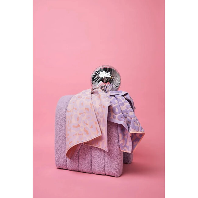 Vaat Amsterdam Cadeauset Thee- & Keukendoek - I love Leopard 2 - Lila / Peach