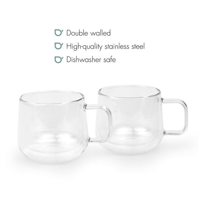 Bredemeijer Dubbelwandige Theeglazen Merano – 290 ml (Set van 2)