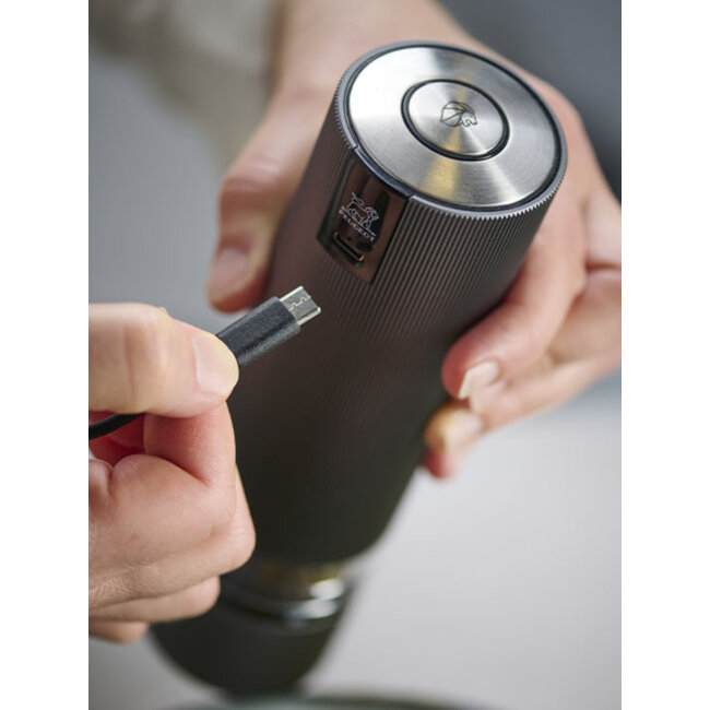 Peugeot Line Sense Elektrische Peper- en Zoutmolenset – 20 cm (Oplaadbaar)
