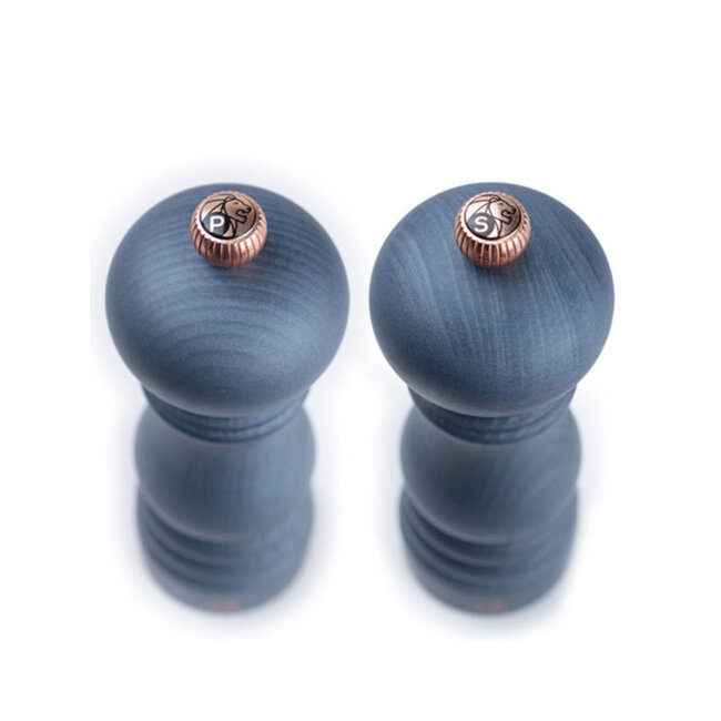 Peugeot Peper- en Zoutmolenset Paris Duo Denim 18 cm – Blauw Iconisch Kleurenduo – Vervaardigd uit hout -  Inclusief Siliconen Trechter - Special Edition
