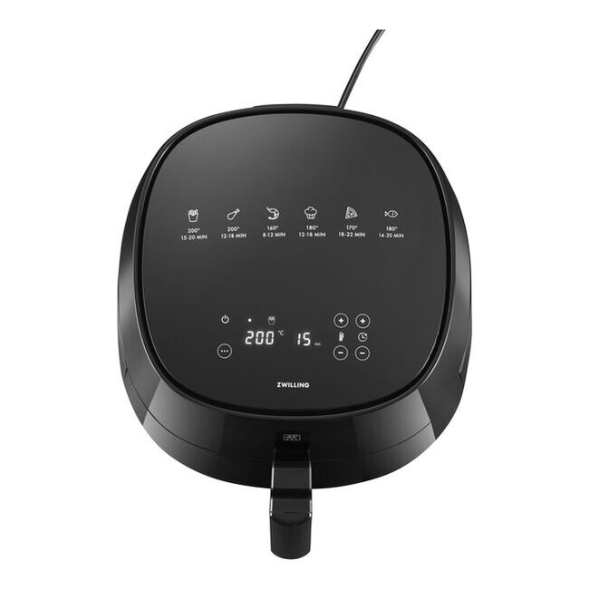 Zwilling Hete Lucht Friteuse / Airfryer – 4 Liter (Zwart) - LED-touchscreen - PFAS-Vrij