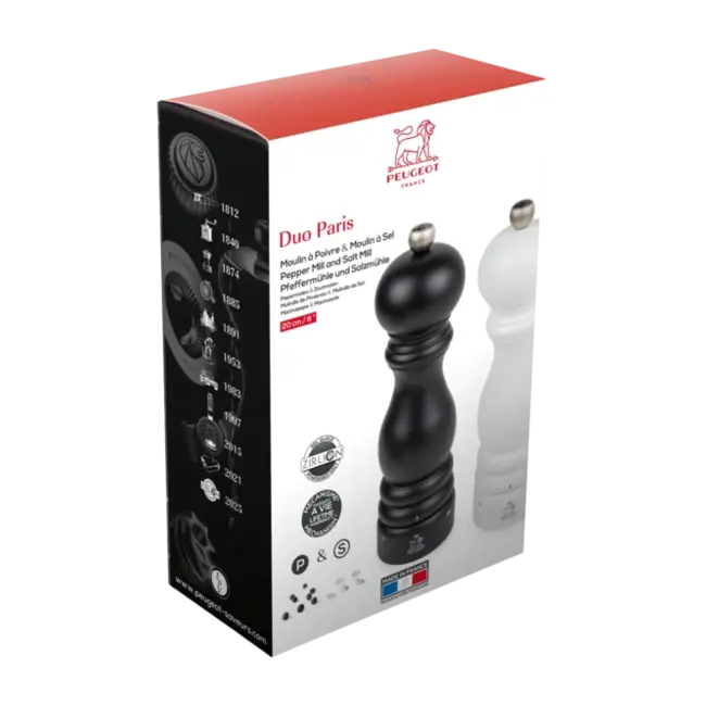Peugeot Peper- en Zoutmolen Paris u'Select Zwart/Wit 20cm