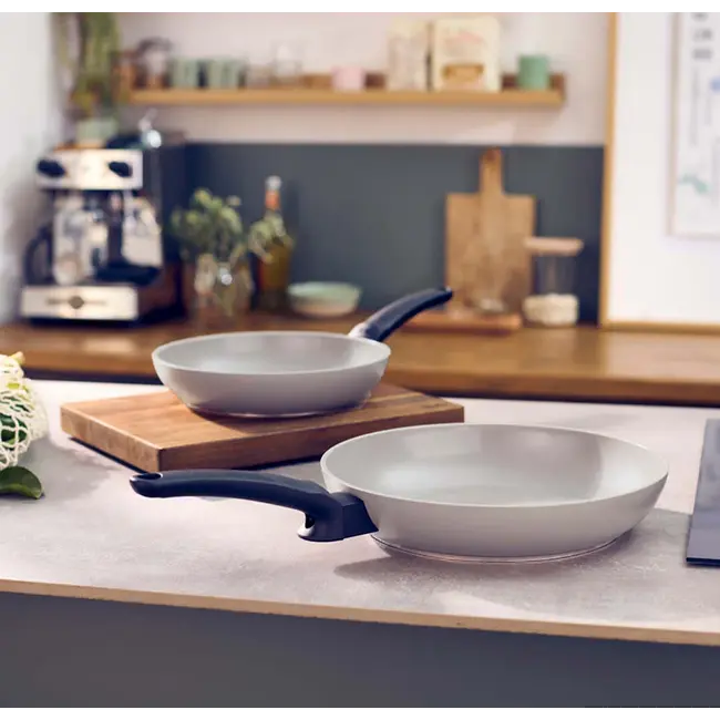 Fissler Ceratal Evo Classic Koekenpannenset – 24 cm & 28 cm – Warm Grijs - PFAS-Vrij