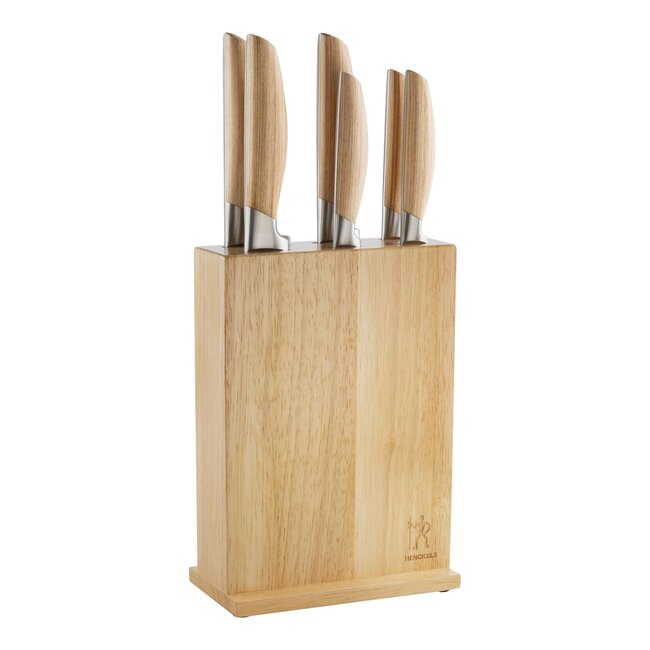 Zwilling / Henckels Messenblok Pakka 7-delig – Natuurlijk Hout & Precisestaal - HRC 54-56