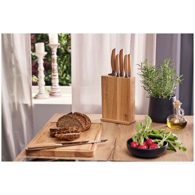 Zwilling / Henckels Messenblok Pakka 7-delig – Natuurlijk Hout & Precisestaal - HRC 54-56