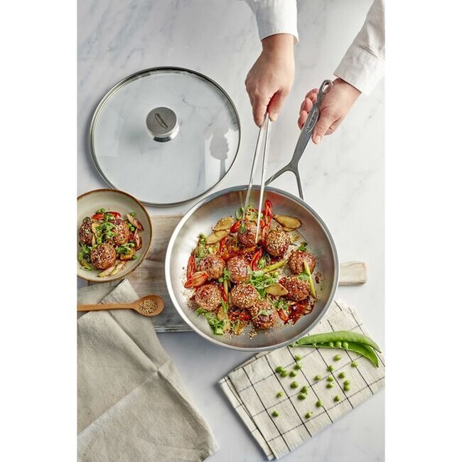 Demeyere Multiline7 Koekenpan 28cm – Inclusief Gratis Glasdeksel ( t.w.v. 30 euro)