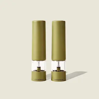 Cole & Mason Elektrische Peper- en Zoutmolenset 18,5cm Olijfgroen