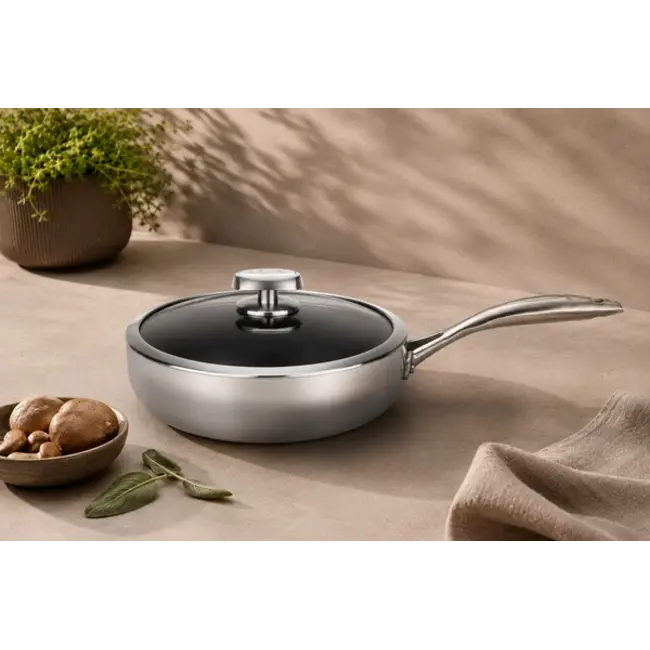 Scanpan Hapjespan Diep CTQ 26 cm (3,7 L) met Deksel – Stratanium Anti-aanbaklaag