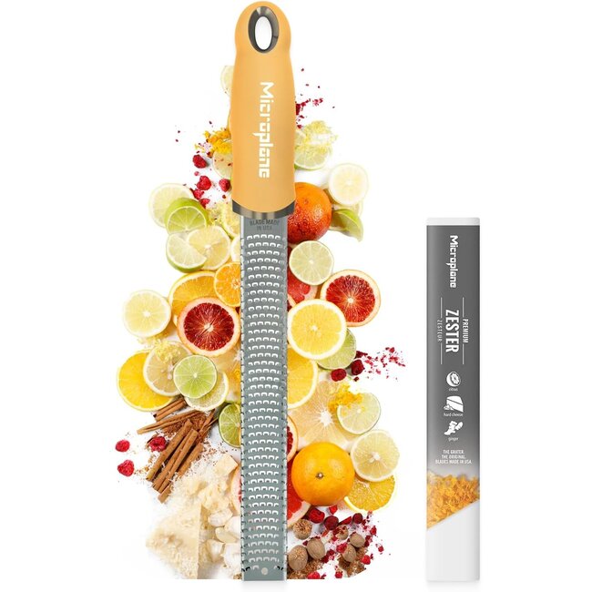 Microplane Premium Classic Citrus Zester – Vibrant Collection - Met Beschermkap - Soft-touch handgreep