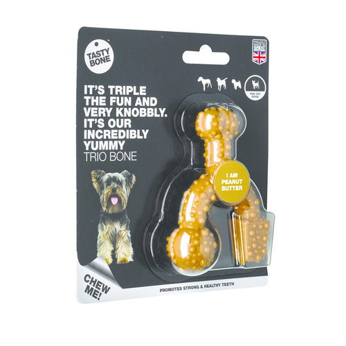 Tasty Bone Tasty Bone Trio Bone Peanut Butter Toy