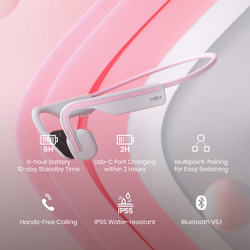 Shokz OpenMove Bone conduction écouteurs - Rose