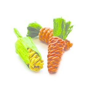 Happy Pet Sisal Carrots & Corn Mini 3pcs