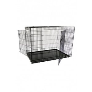 Lightweight wire cage 2-door black