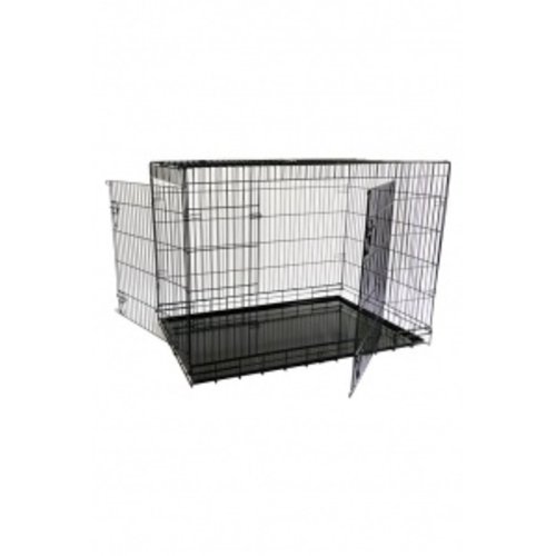 Lightweight wire cage 2-door black