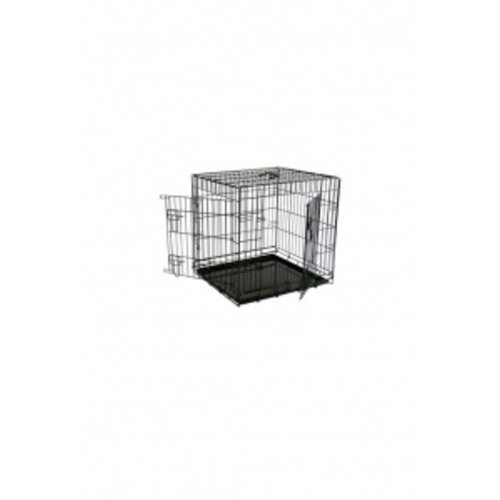 Lightweight wire cage 2-door black