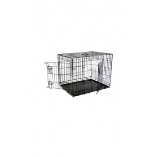 Lightweight wire cage 2-door black