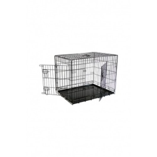 Lightweight wire cage 2-door black