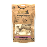 Pattes de lapin Carniwell avec fourrure 100g