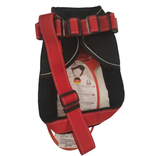 Patento Pet Jockey harness met geïntegreerde lange halsband Rood