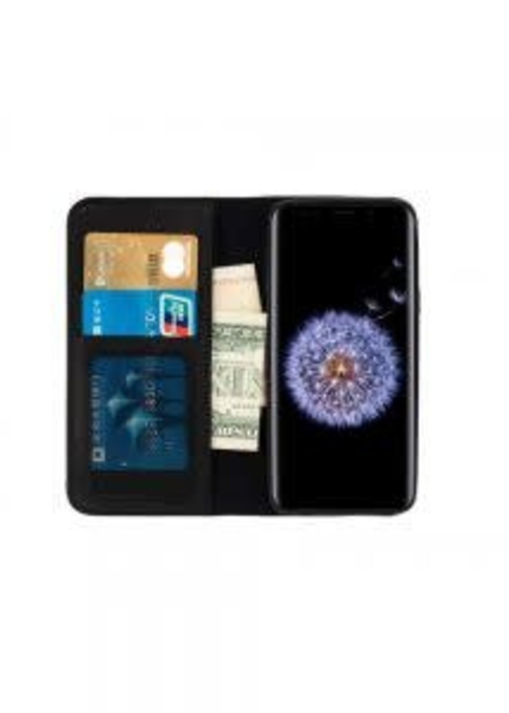 Samsung Galaxy S9 G960F Genuine Leather 2 in 1 Wallet & Backcover Black