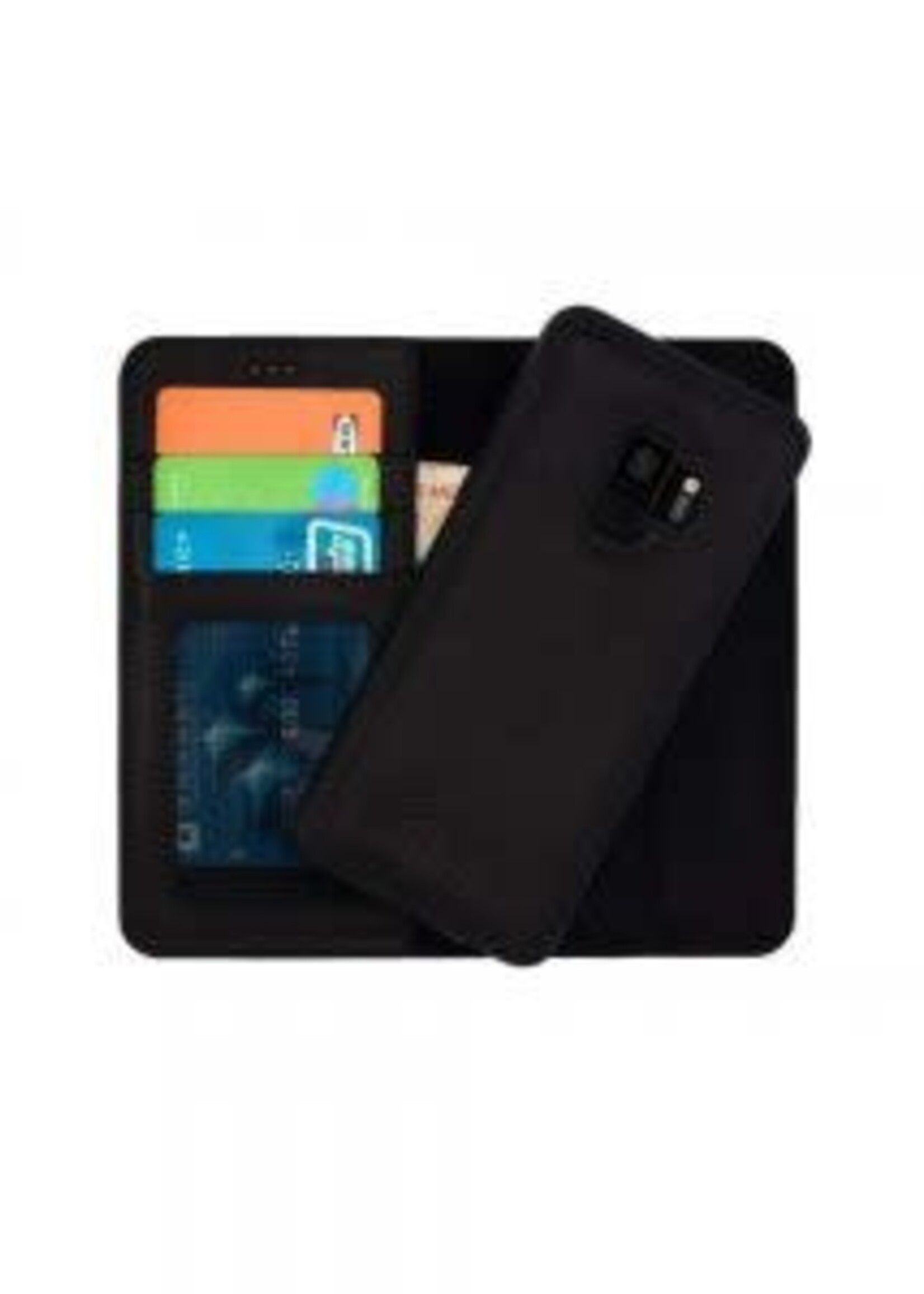 Samsung Galaxy S9 G960F Genuine Leather 2 in 1 Wallet & Backcover Black