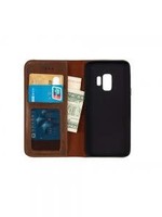 Samsung Galaxy S9 Plus G965F Genuine Leather 2 in 1 Wallet & Backcover Brown