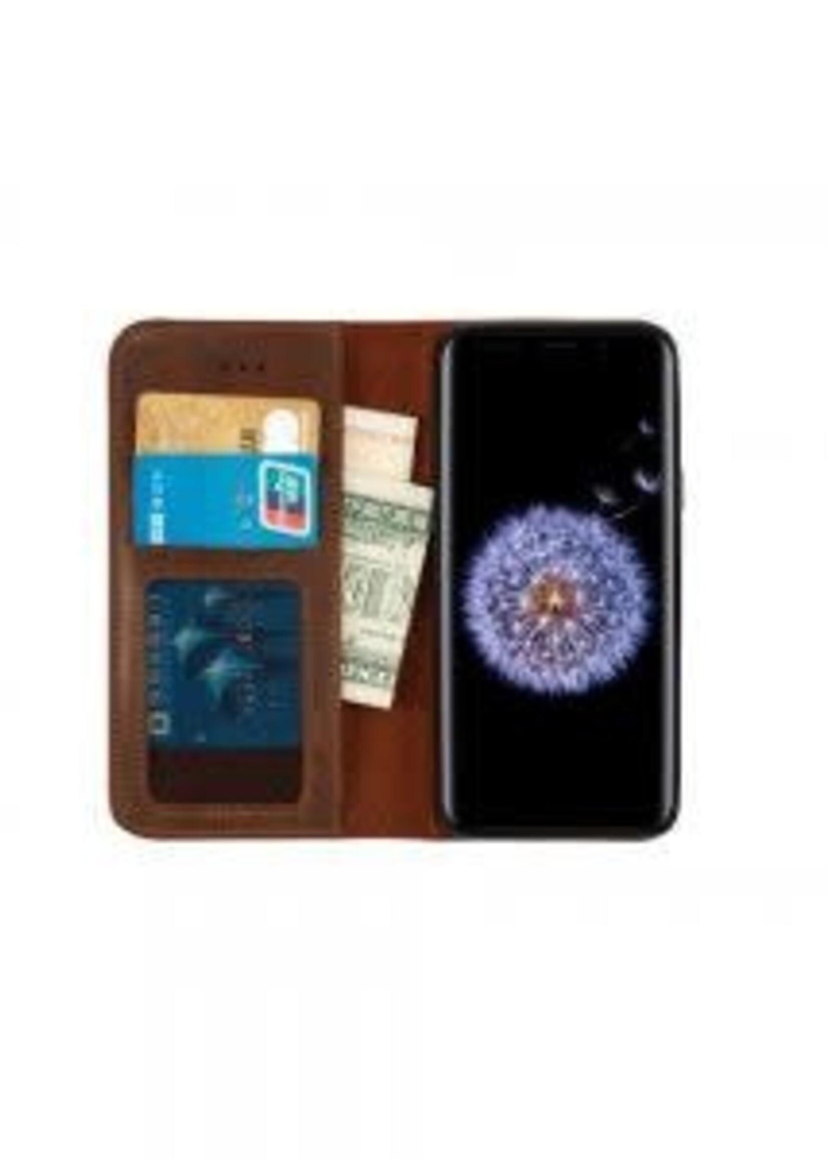 Samsung Galaxy S9 G960F Genuine Leather 2 in 1 Wallet & Backcover Brown