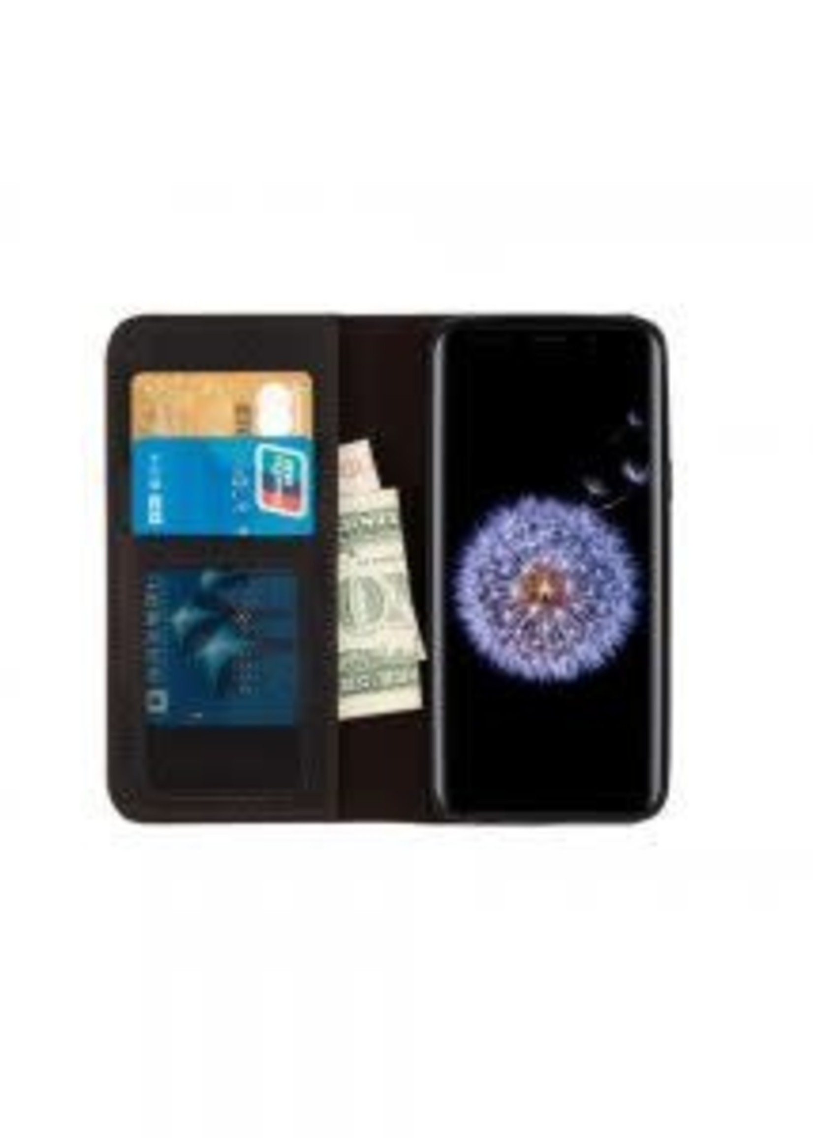 Samsung Galaxy S9 G960F Genuine Leather 2 in 1 Wallet & Backcover Dark Brown