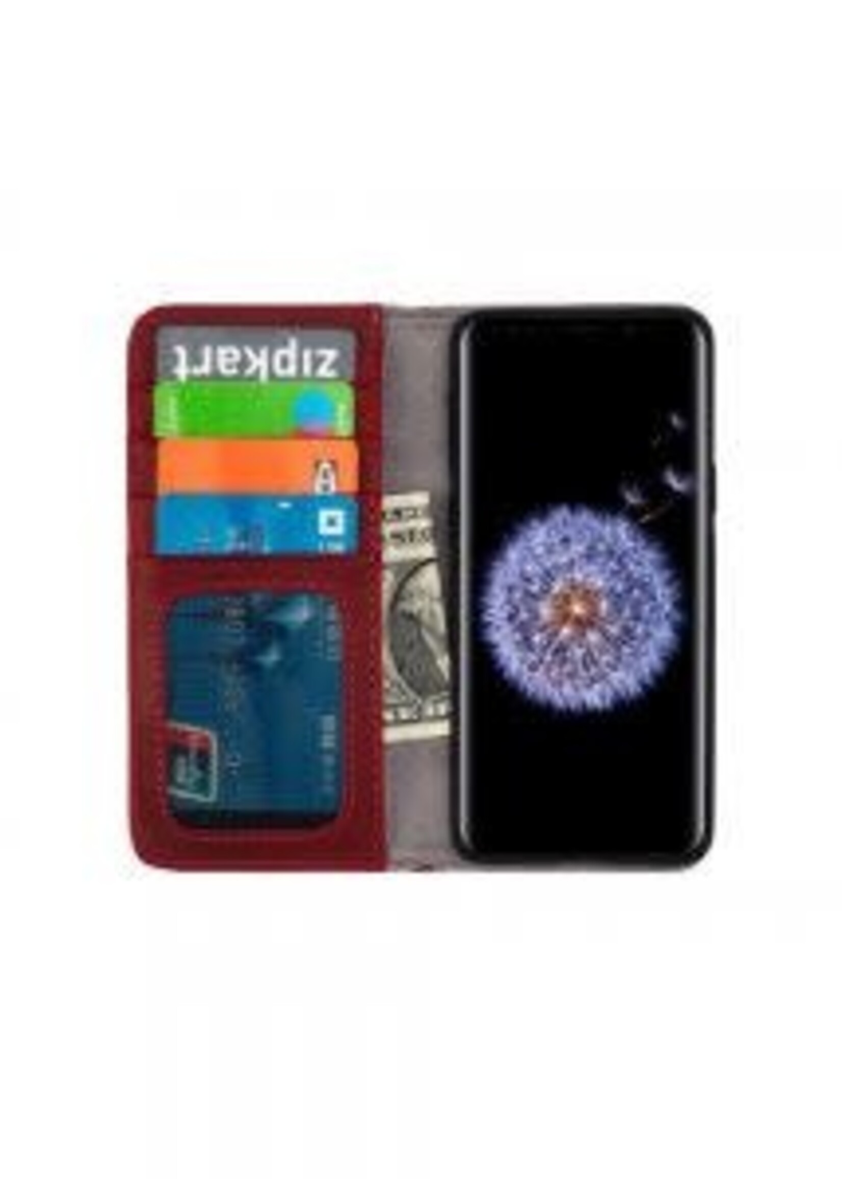 Samsung Galaxy S9 Plus G965F Genuine Leather Book case Bordeaux