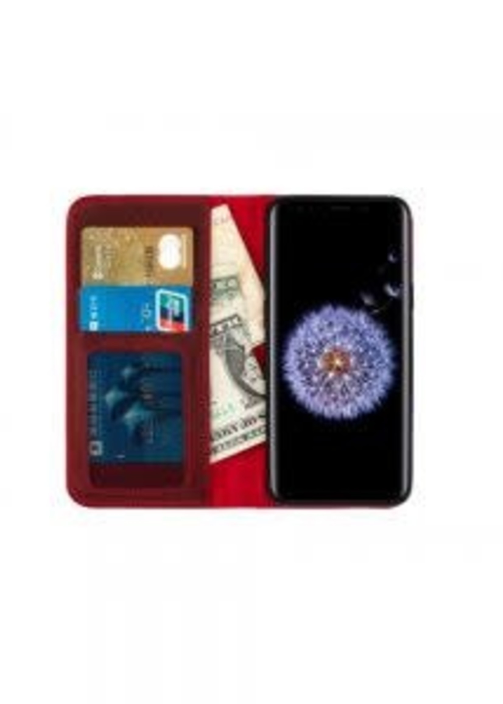 Samsung Galaxy S9 G960F Genuine Leather 2 in 1 Wallet & Backcover Bordeaux