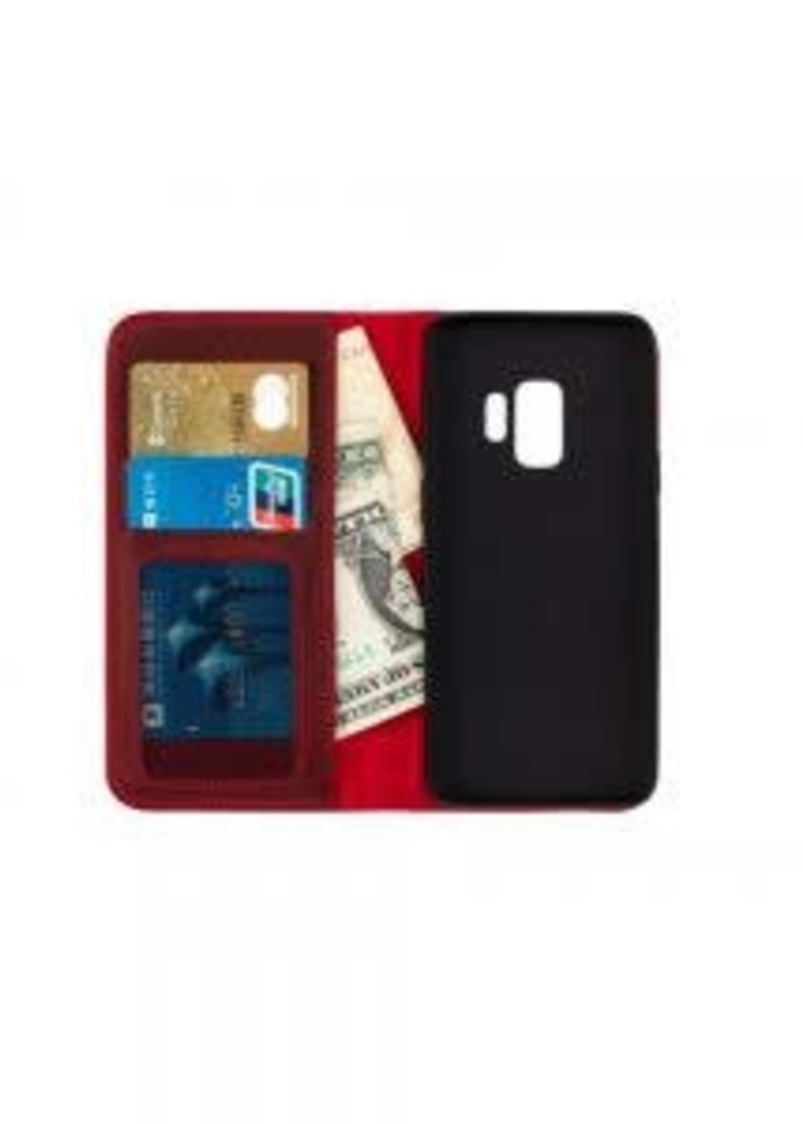 Samsung Galaxy S9 G960F Genuine Leather 2 in 1 Wallet & Backcover Bordeaux