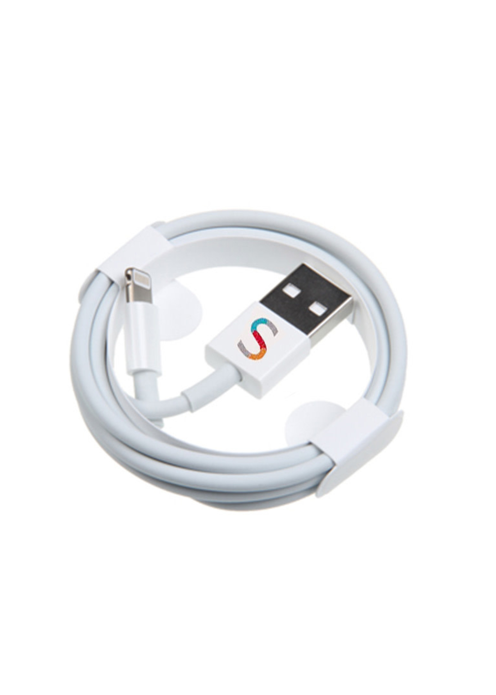 For Apple For iPhone 7 Data Cable (Lightning) White 100CM (S Logo)