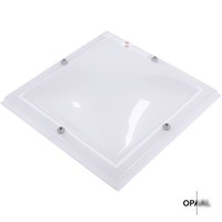 Dubbelwandige, opale lichtkoepel van acrylaat 70 x 70 cm (vierkant)