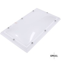 Dubbelwandige lichtkoepel opaal van acrylaat 40 x 70 cm (rechthoek)
