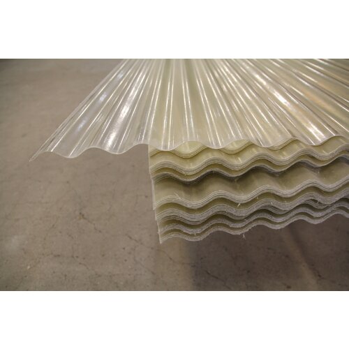 120 x 305 cm Polyester Golfplaat Transparant Type H 76/18