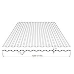 120 x 305 cm Polyester Golfplaat Transparant Type H 76/18