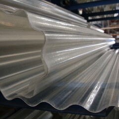 Polyester Golfplaat op Rol 1000mm Transparant Type H 25 meter