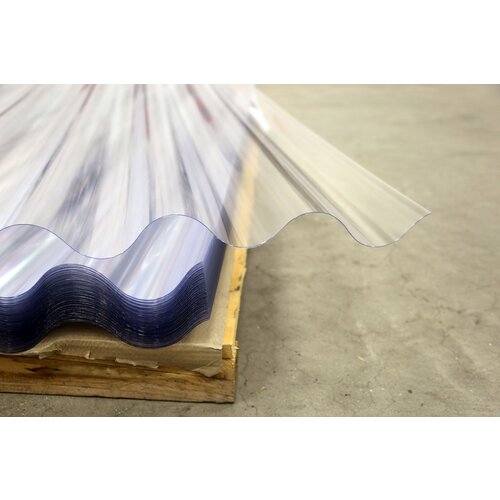 110 x 244 cm  Golfplaat BIOBASE Polycarbonaat Transparant F 177/51 Enkelwandig