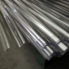 126 x 153 cm  Golfplaat Polycarbonaat Transparant Type H 76/18 Enkelwandig