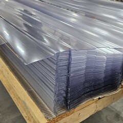 105 x 650 cm  Profielplaat Polycarbonaat Transparant KD45 Nergal 333/45 Enkelwandig