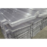 105 x 650 cm  Profielplaat Polycarbonaat Transparant KD45 Nergal 333/45 Tweewandig