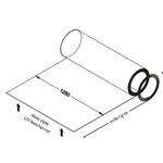 125 x 1500 cm Polycarbonaat Transparant vlakke rol