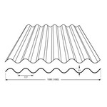 1096 x 6500 mm  Stabipol Golfplaat donkergrijs 177/51