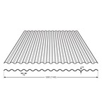 1200 x 2000 mm  Stabipol LT Golfplaat baksteenrood 76/18