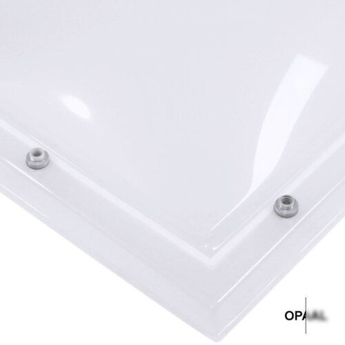 Enkelwandige helder lichtkoepel van acrylaat 120 x 120 cm (vierkant)