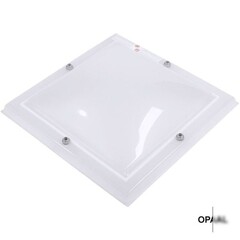 Enkelwandige lichtkoepel opaal van acrylaat 120 x 120 cm (vierkant)
