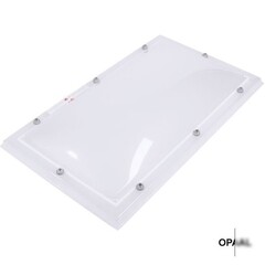 Enkelwandige lichtkoepel opaal van acrylaat 100 x 160 cm (rechthoek)